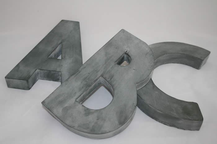 Zinc Wall Letters