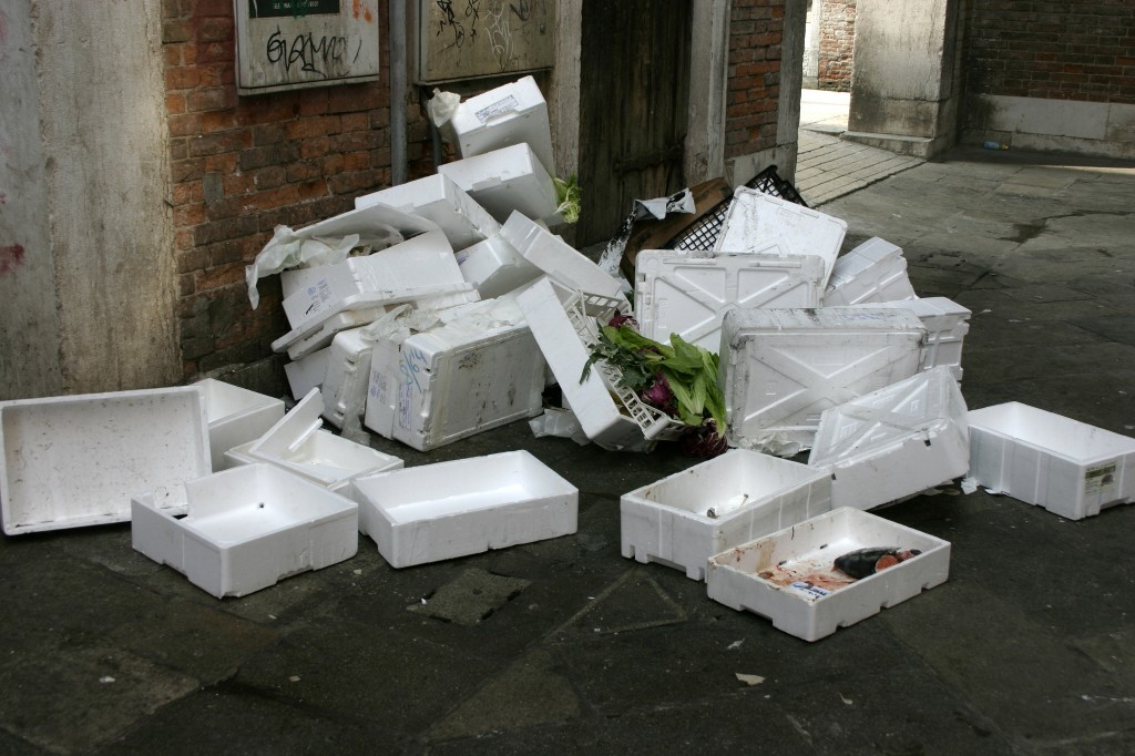 Polystyrene Packaging Waste. Eco Friendly Solutions