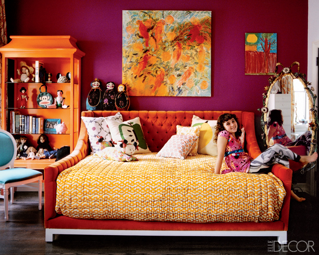 A Pop art blast of Orange (photo by William Waldron care of Elle Decor)