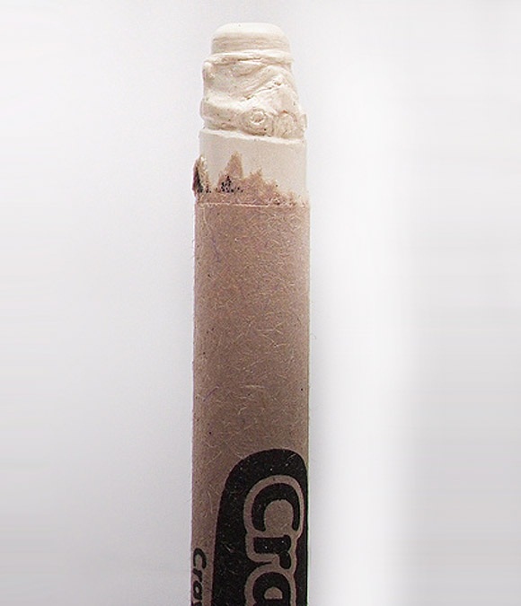 Yes finally a good use for a white crayon - Stormtrooper hand carved crayon (image by Steve Thompson)